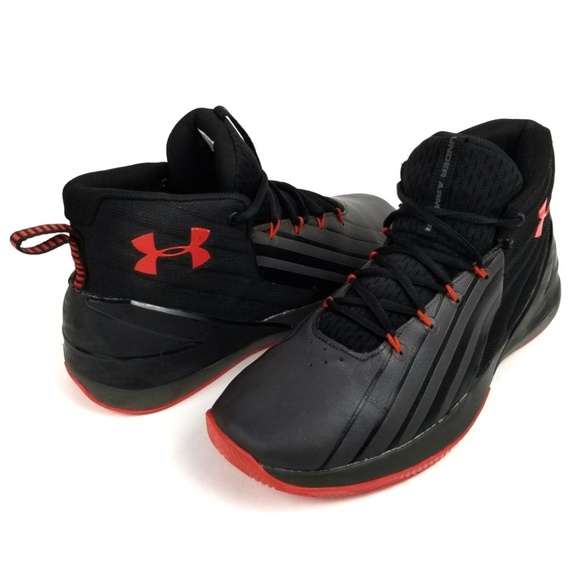 under armour shoes black and red